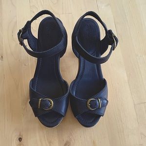 Madewell Navy Platform Sandals